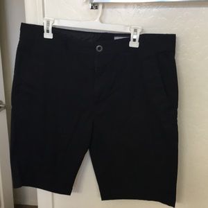 Volcom flat front shorts, black - size 36.
